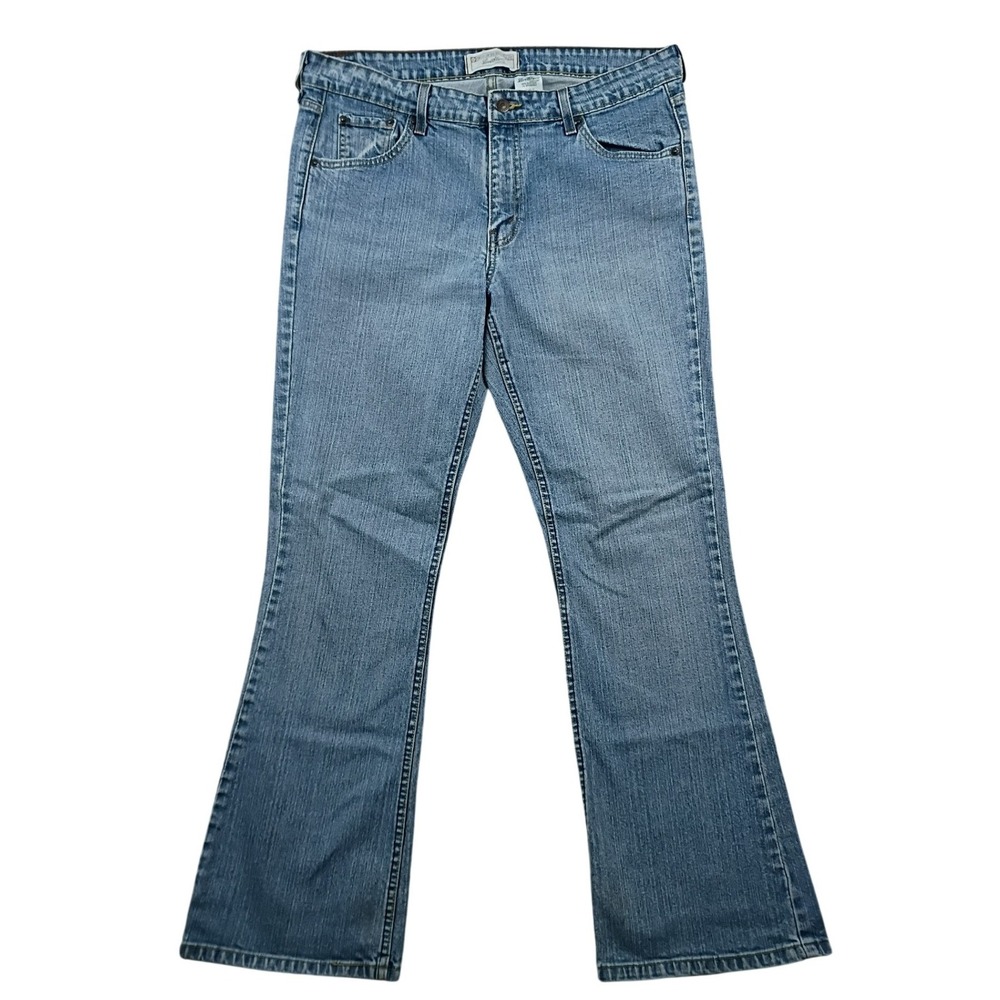 Levi Strauss Signature Bootcut‎ Jeans Womens 14 Light Wash Low Rise Y2K Denim